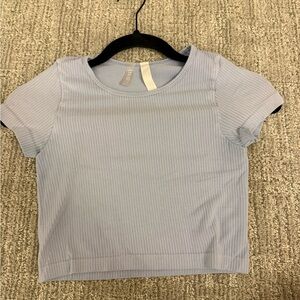 Pitaya Sky Blue Ribbed Tee